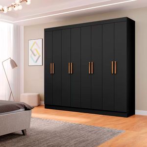 Guarda Roupa Maxel New Royale Com 8 Portas 218cm De Largura Preto
