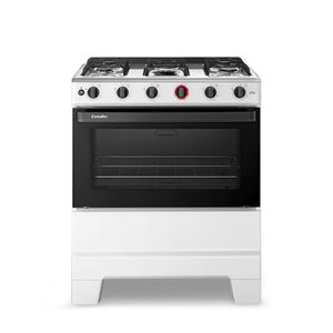 Fogão Esmaltec 5 Bocas Ideal Super Mesa De Aço Inox Branco Bivolt F5IAB