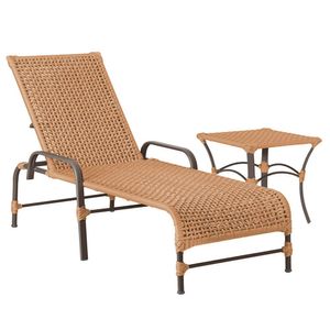 Espreguiçadeira Catar Mesa Corda Náutica Piscina Trama Terra Cota