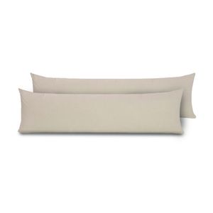 Kit 2 Fronhas Para Travesseiro De Corpo Slim 1,50cm X 50cm - Bege