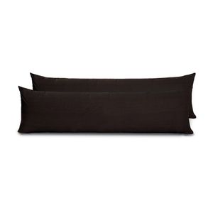 Kit 2 Fronhas Para Travesseiro De Corpo Slim 1,50cm X 50cm - Preto