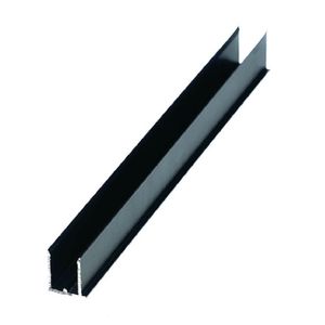 Perfil U 6mm Preto - 1,50m