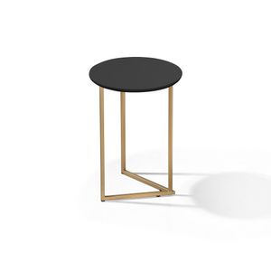 Mesinha De Canto Estilo Industrial Redonda Luxo Jade