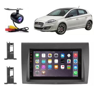 Central Multimídia 2 Din Mp5 Fiat Bravo Câmera Moldura Tela Pt Fosco