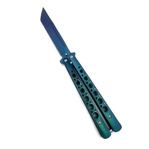 Canivete Bsl-6 Aço Inox Com Fio Corte Fade Verde Roxo
