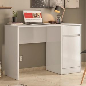 Escrivaninha 1 Porta 1 Gaveta Office Bélgica - Branco