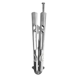Canivete Butterfly Bsl-2 Sem Corte Inox Prateado Para Tricks