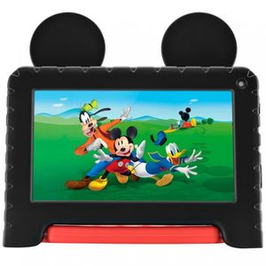 Tablet Infantil Multilaser Mickey Nb413 Wi-fi Tela De 7 Preto E Vermelho Bivolt