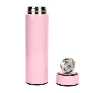 Garrafa Térmica Inox 500ml Quente Frio Tampa Rosa Nº7
