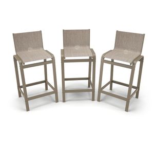 Kit 3 Banquetas Alta Cozinha Balcão Bancada Alumínio Fendi - Mocca