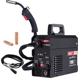 Máquina De Solda Inversora Mig 100-ef Awt Com Tocha Mig De 1mt Monofásica Ip21 110V