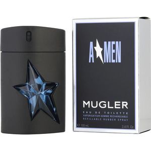 Perfume Masculino Angel Thierry Mugler Eau De Toilette Spray Rubber Bottle Refillable 100 Ml