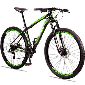 Bicicleta 29 Dropp Aluminum 21 Marchas Freio Disco E Suspensão Dianteira Preto+verde