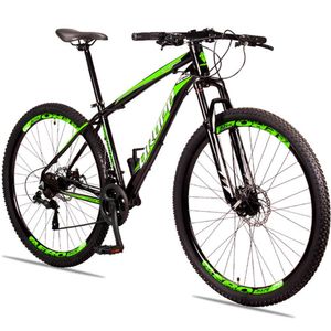 Bicicleta 29 Dropp Aluminum 21 Marchas Freio Disco E Suspensão Dianteira Preto+verde