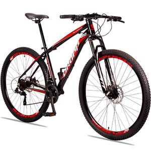 Bicicleta 29 Dropp Aluminum 21 Marchas Freio Disco E Suspensão Dianteira Preto+vermelho