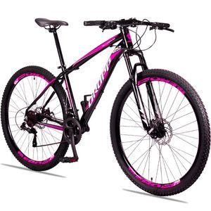 Bicicleta 29 Dropp Aluminum 21 Marchas Freio Disco E Suspensão Dianteira Preto+rosa