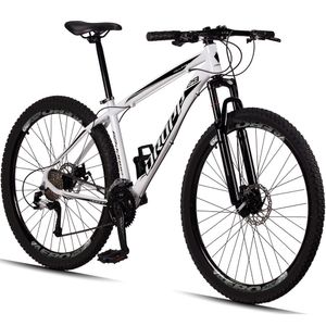 Bicicleta 29 Dropp Aluminum 21 Marchas Freio Disco E Suspensão Dianteira Branco+preto