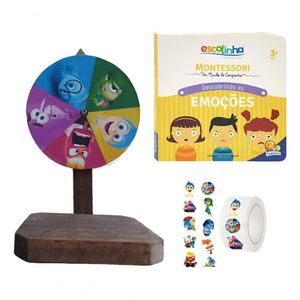 Kit Emoções Roleta, Livro E Adesivos Para Aprender Brincando