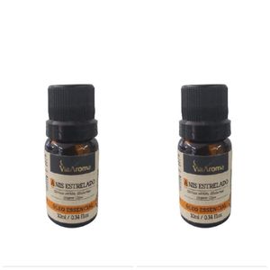 Kit 2 Frc óleo Essencial Anis Estrelado Puro Via Aroma 10ml