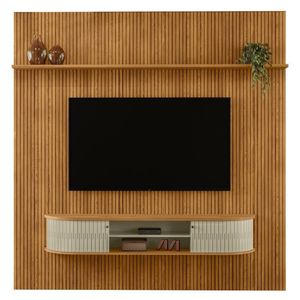 Painel Home Suspenso Tv 75 Polegadas New Bugatti Cumaru Opala Madetec