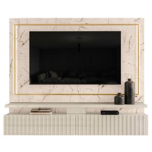 Painel Suspenso Tv 75 Polegadas Gaia Calacata Off White Madetec