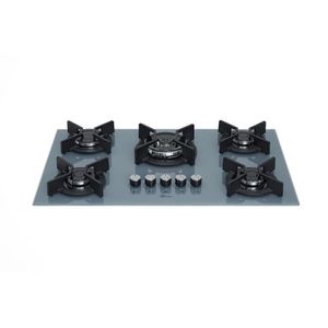 Cooktop A Gás Fischer 5 Bocas Tripla Chama Infinity Trempe De Ferro Fundido 82005 Eiger Bivolt