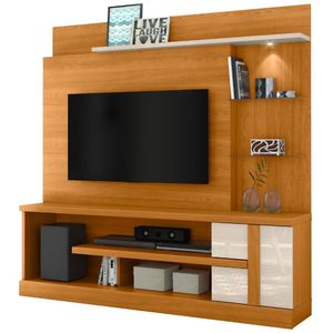 Estante Home Para Tv 55 Polegadas Alan Cinamomo Off White Madetec