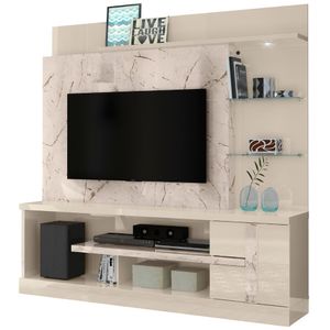 Estante Home Para Tv 55 Polegadas Alan Calacata Off White Madetec
