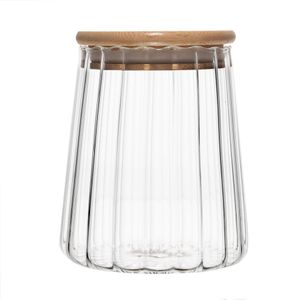 Pote De Vidro Com Tampa De Bambu Classic - Wolff
