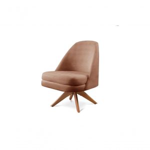 Poltrona Decorativa Giratória Stella Bouclé Laranja 402