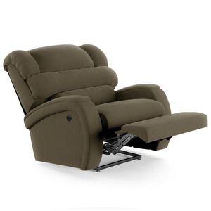 Poltrona Do Papai Reclinável Kalie Power Elétrica Massagem Fh9 Veludo Capuccino - Mpozenato