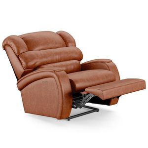 Poltrona Do Papai Reclinável Kalie Power Touch Massagem Fh9 Pu Caramelo Brilho - Mpozenato
