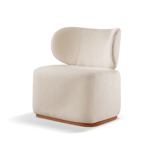 Poltrona Para Sala De Estar Moderna Sun Bouclé Nude 400