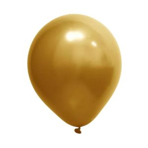 Balão Cromado Alumínio Dourado - 12 Polegadas - 25 Unidades