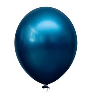 Balão Cromado Alumínio Azul Meia Noite - 9 Polegadas - 25 Un
