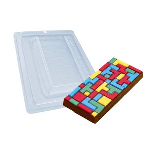 Forma De Silicone Barra Chocolate Tetramino - 8,3cm X 17,5cm