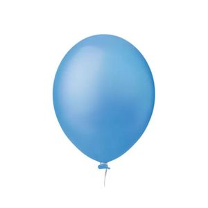 Balão De Látex Liso Azul Celeste 8 Polegadas - 50 Unidades