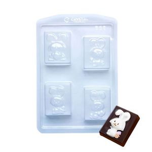 Forma De Silicone Miscelânea Coelhos - 5,3cm X 6,5cm