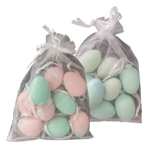 Ovinhos De Páscoa De Plástico - 9 Unidades Cor Azul E Verde