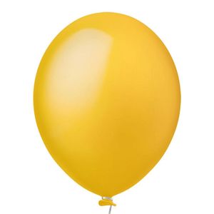 Balão Látex Amarelo Gema - 9 Polegadas - 50 Unidades