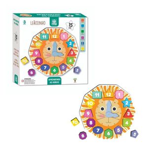 Jogo Pedagógico Aprendendo As Horas Em Mdf - 15 Peças