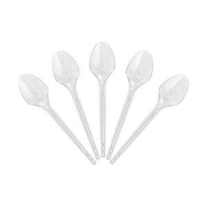 Mini Colher Cristal Transparente - 100 Unidades