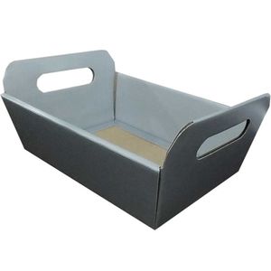 Cesta De Papel Prata 33cm X 23cm X 14cm