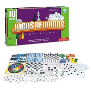Kit Jogos Clássicos De Tabuleiro 10 Em 1