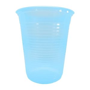 Copo Descartável Azul Neon De Festa - 200ml - 50 Unidades