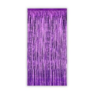 Cortina Fitas Metalizadas Roxo Festa Carnaval - 1x2 Metros