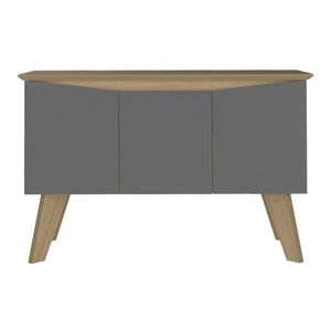 Buffet Aparador 3 Portas Bordas Invertidas Pinho Off White Arly