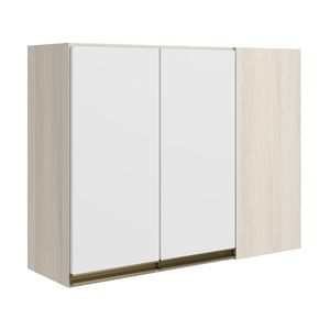 Armario Canto Reto 2p Mdf 89cm Kali 12213 Bianco Toq Branco Uv Nicioli