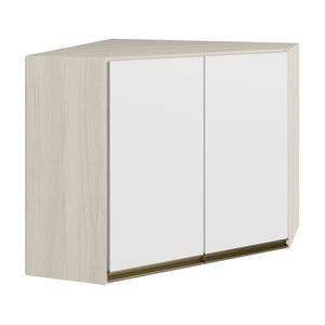 Armario Canto Obliquo 2 Portas Mdf 75cm Kali 12209 Branco Uv Nicioli