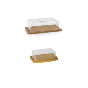 Kit Porta Frios + Porta Manteiga Bambu